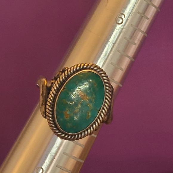 Gorgeous vintage Native American turquoise ring size 7 - Picture 6 of 6